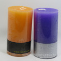 Paraffin Wax Materials and Multi-Colored Color Pillar Candle